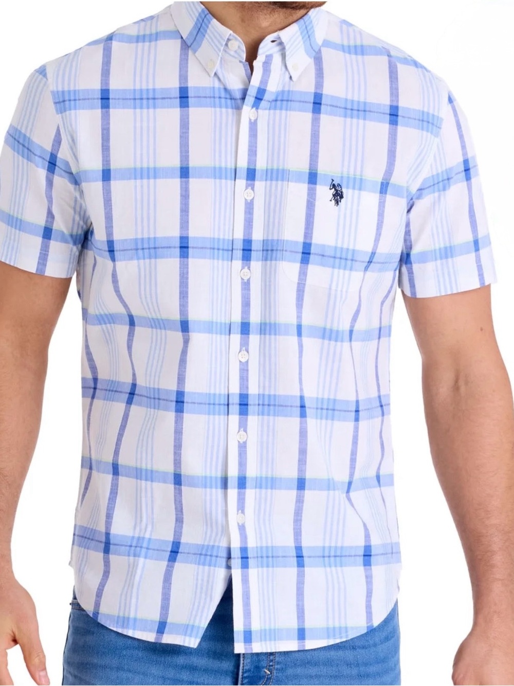U.S. POLO ASSN. Men's Short Sleeve Button-Down Shirt